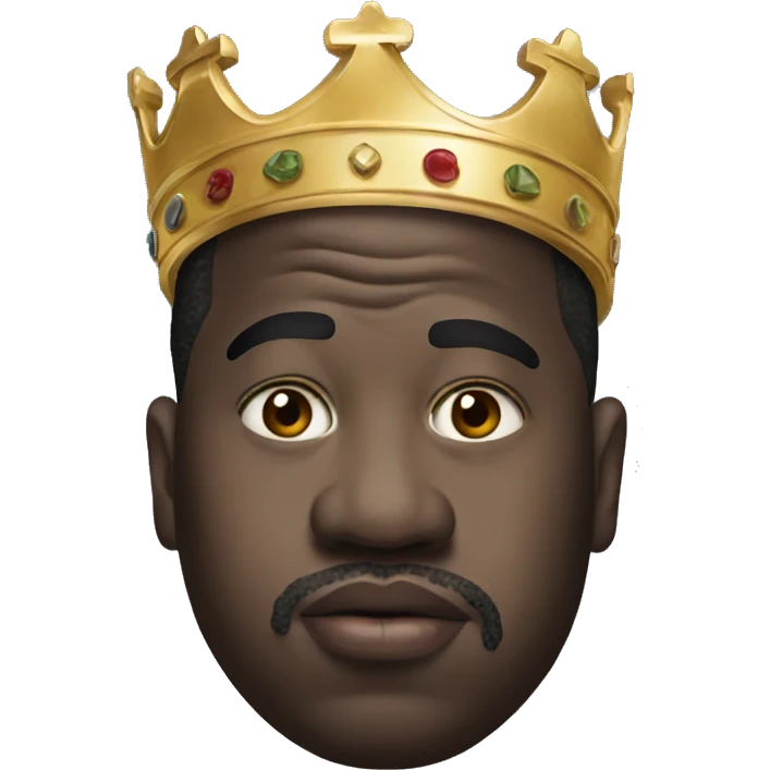 Very very big biggie head large emoji