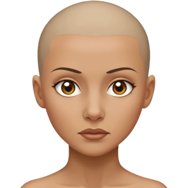 Combinar estos dos emojis 👩‍🦲🗿 emoji