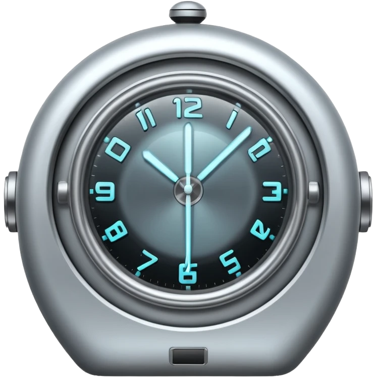 Glowing shiny futuristic ET-built Time Machine emoji