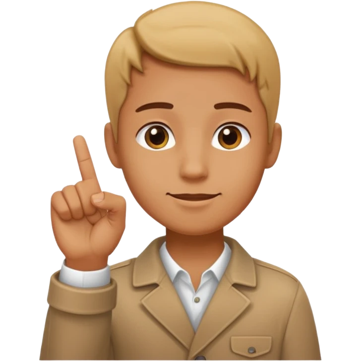 manos juntando en pulgar, con el dedo índice parado, señalando hacia arriba emoji