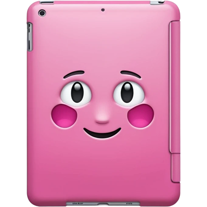 Make a iPad with pink case emoji