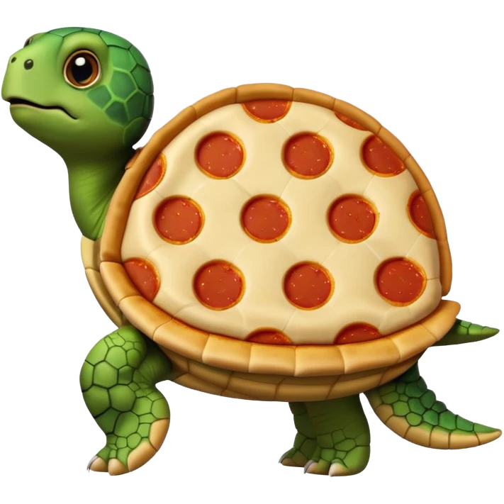 Turtle with a pizza shell emoji
