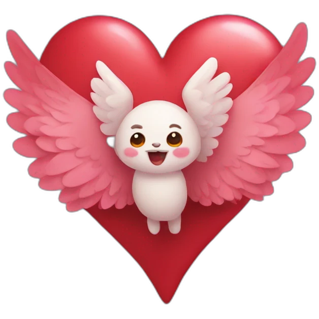 Flying heart emoji