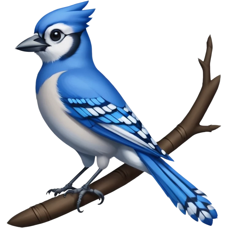 Blue Jay, full body emoji