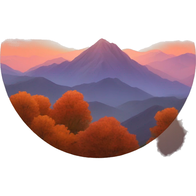 fall mountain sunrise emoji