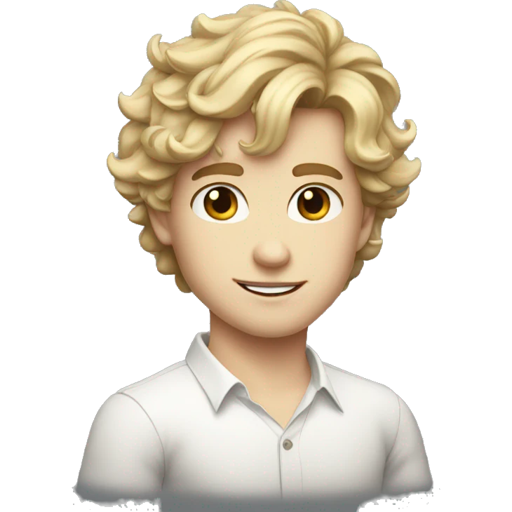 Handsome rich boy nice hairstyle white skin emoji