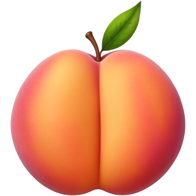 A peach 🍑 shaped like a bum emoji