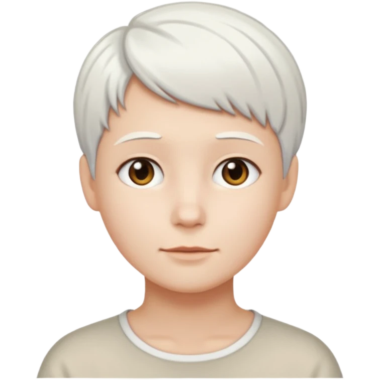 idosa cabelo branco curto emoji