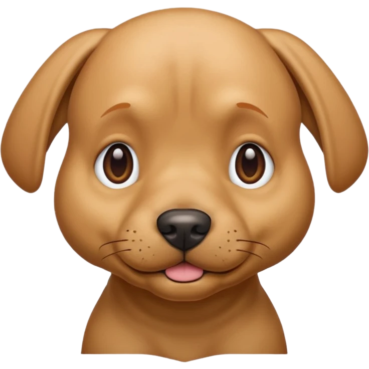 A bald dog emoji