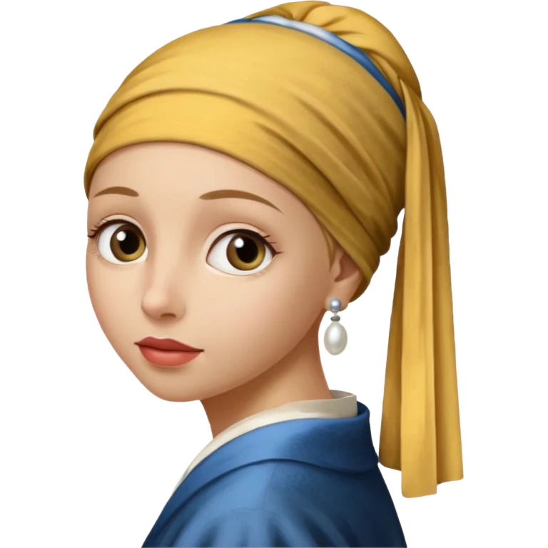 Girl with a Pearl Earring painting emoji