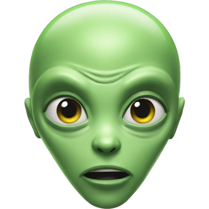 Cara de alien llorando  emoji