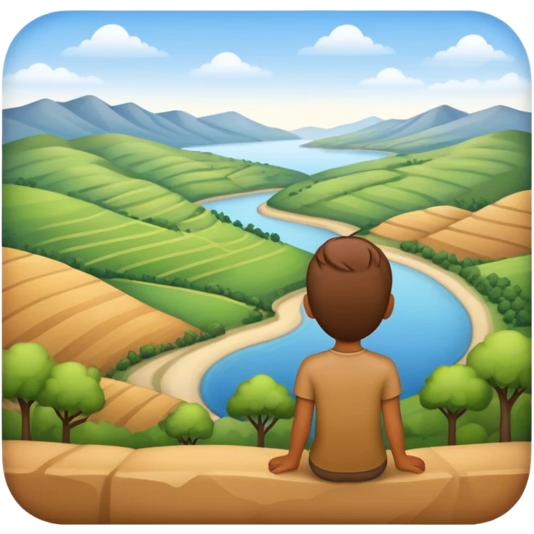 An emoji of someone surveying a landscape emoji