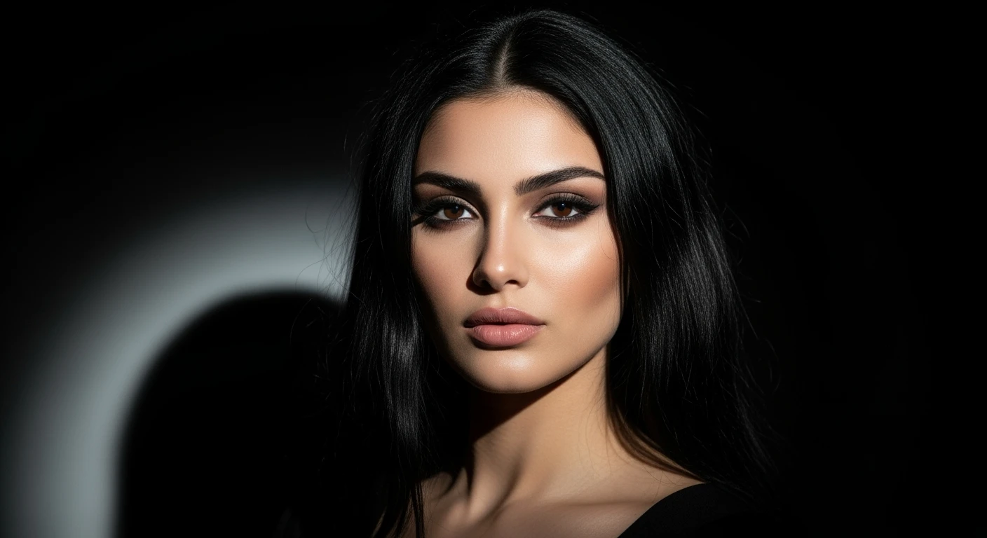 Closeup photo of a beautifull woman, low key light, cinematic lightning emoji