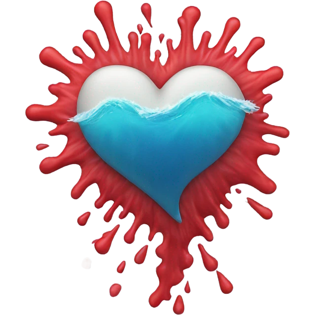 Exploding heart rippling out waves emoji
