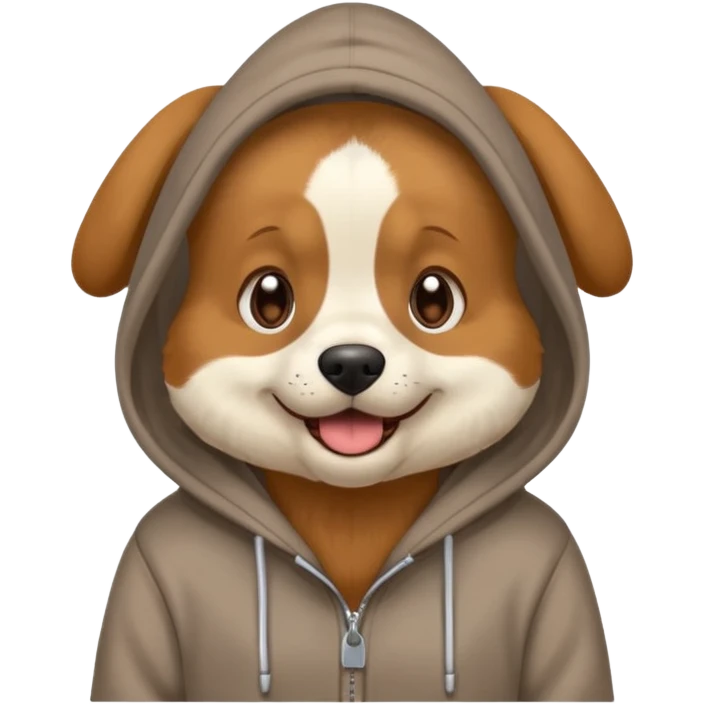 Dog with hoodie emoji