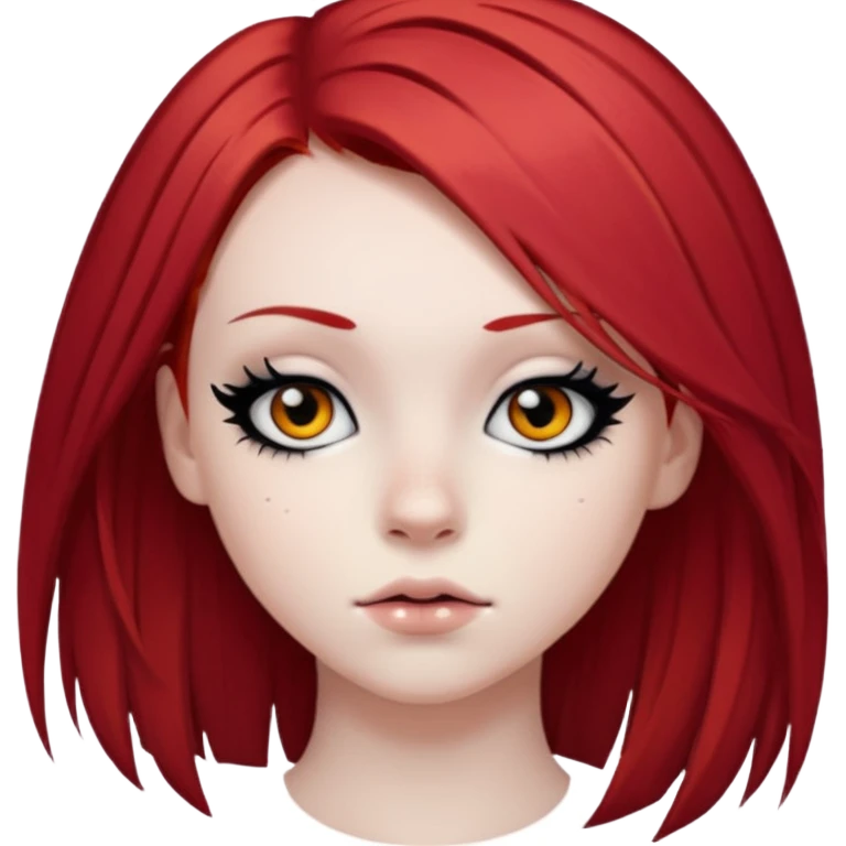 emo girl with red hair emoji