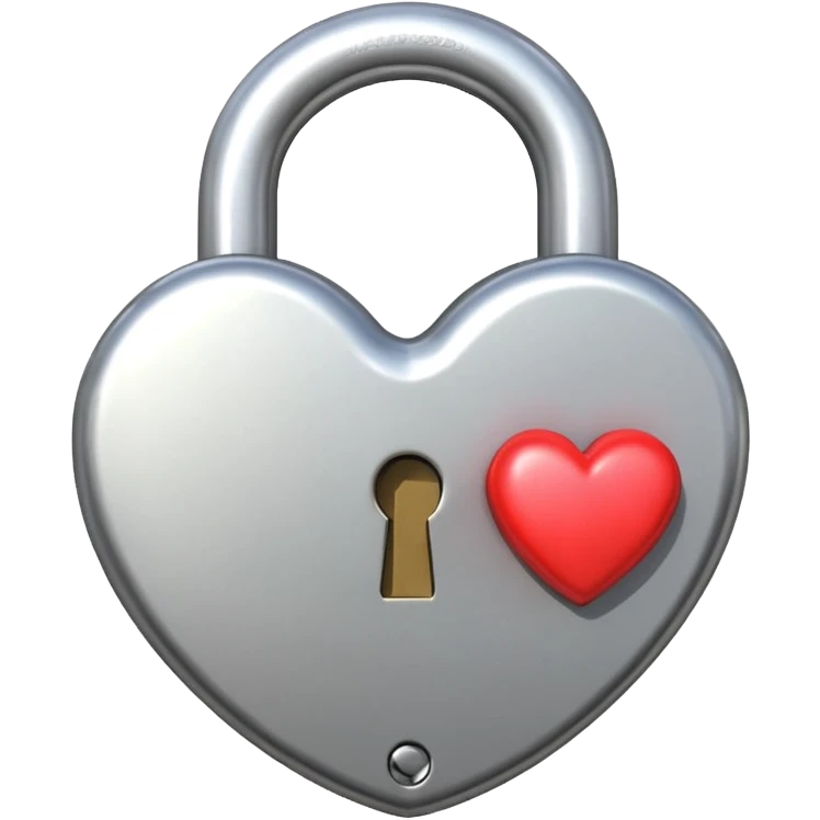 closed padlock with heart representing virginity emoji