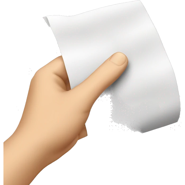 hands receiving an exciting piece of paper  emoji