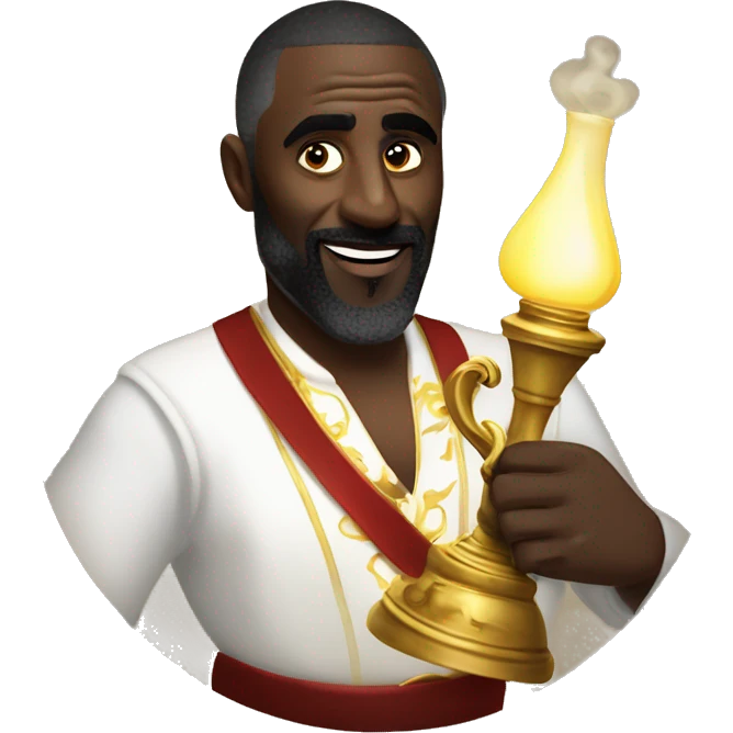 idris elba genie with lamp emoji