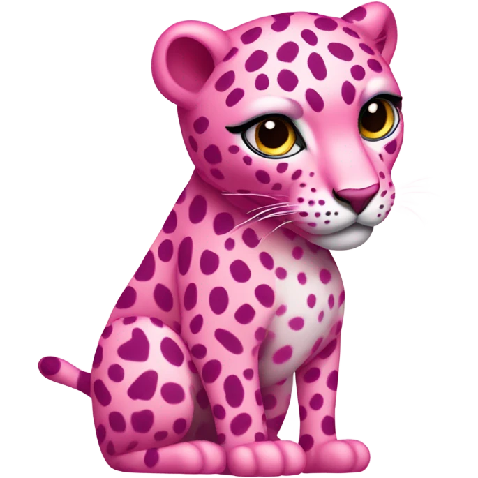 Pink leopard  emoji
