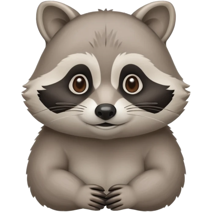 Calm, friendly raccoon mascot for an educational app.
Soft rounded shapes, gentle face, no sharp edges.
Minimal details, clean outline, neutral cool colors.
Relaxed, supportive expression.
Simple, slightly chubby body, easy to animate.
ASD-friendly, calm guide vibe n cute. emoji
