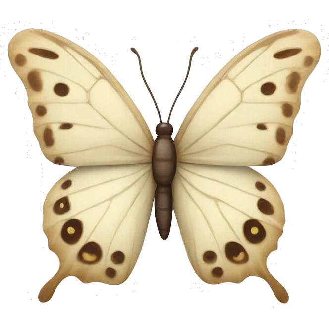 cream butterfly  emoji