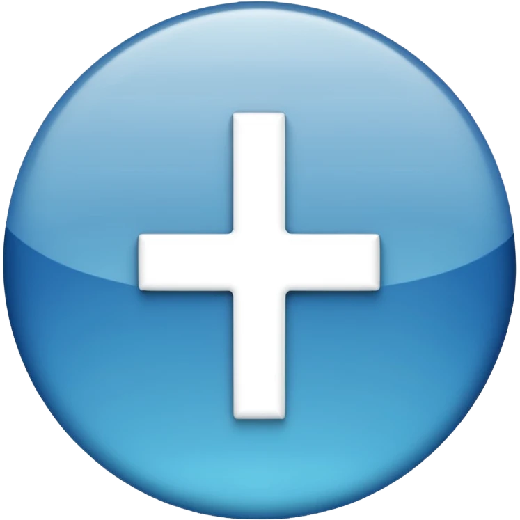 plus sign with blue background emoji