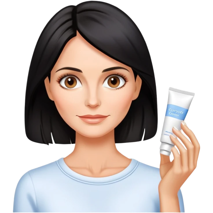 skin care cream application courtney cox emoji