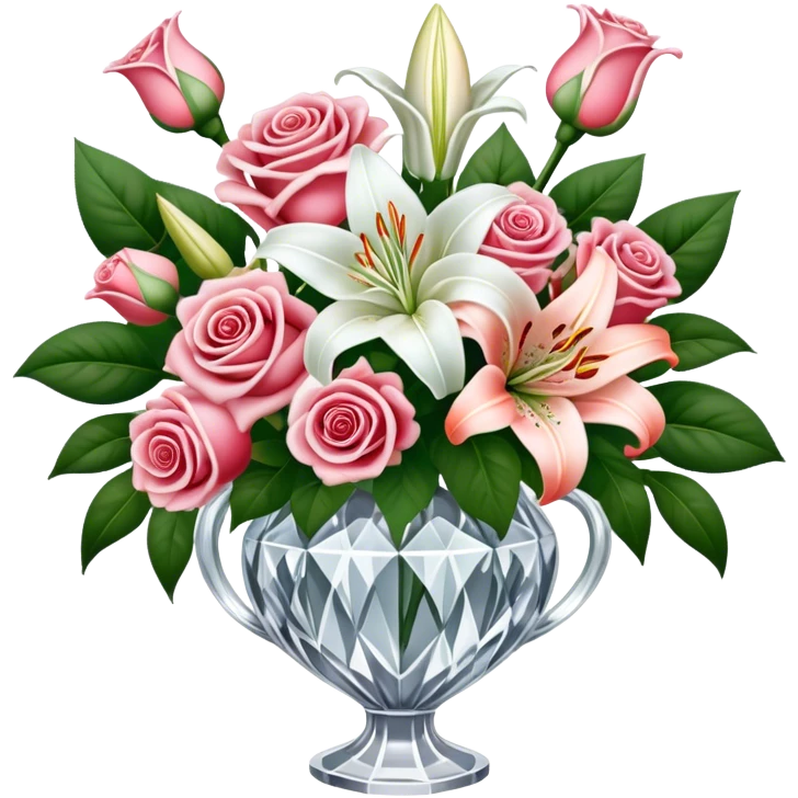 Bridal bouquet in crystal vintage vase emoji