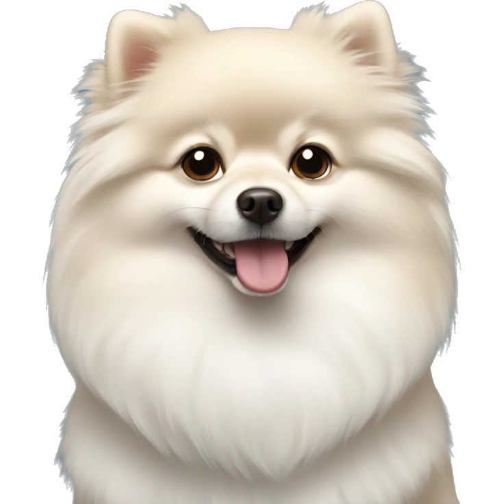 white pomeranian emoji