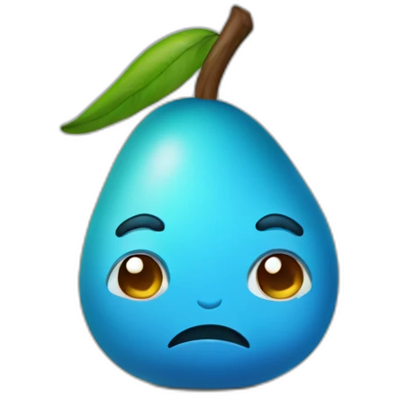 sad blue mango emoji