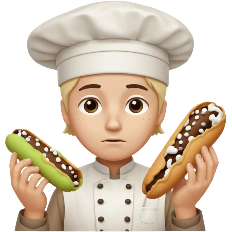 SAD SAD overworked pastry chef with cannoli emoji