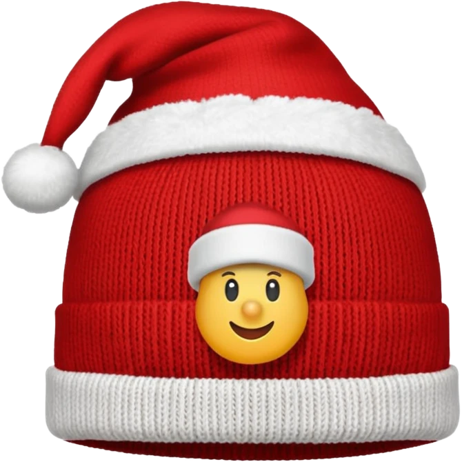 red christmas hat with white logo "S" emoji