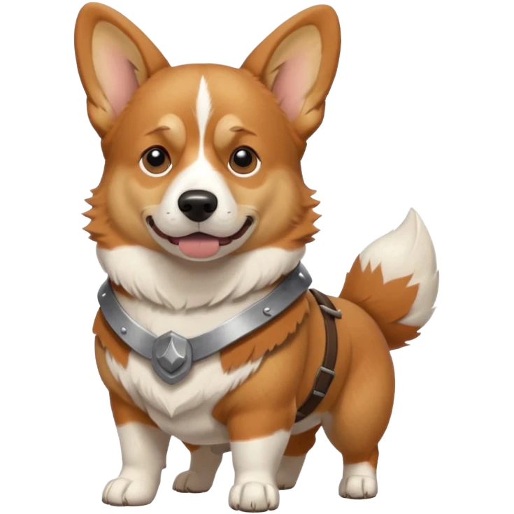 Fearsome corgi in battle emoji