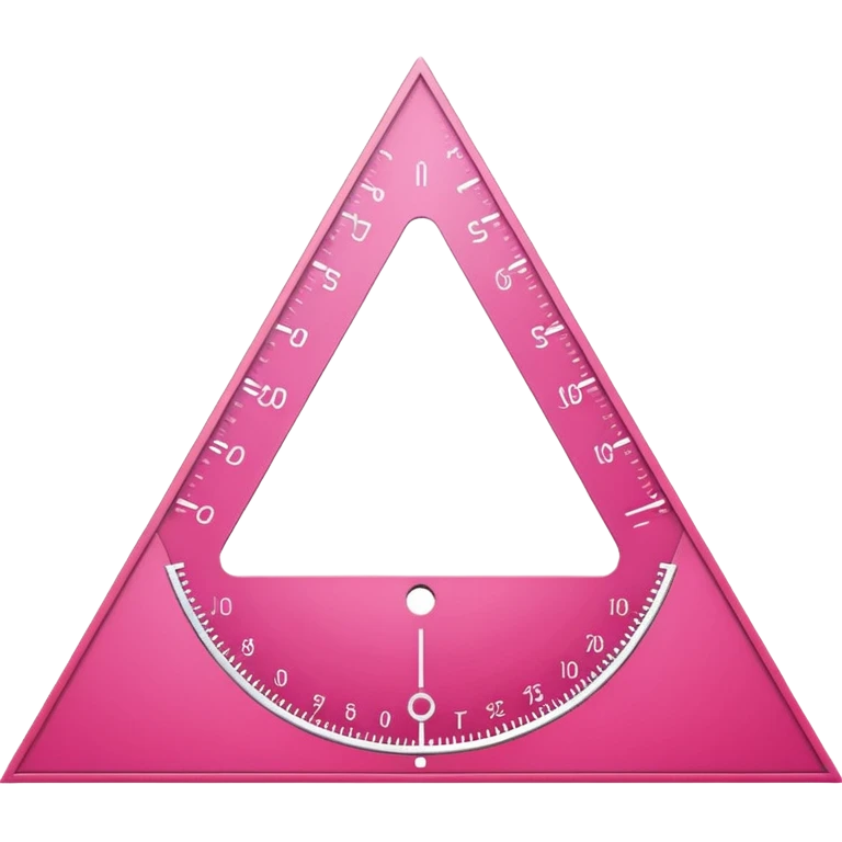 mac os icon, protractor, triangle, pink emoji