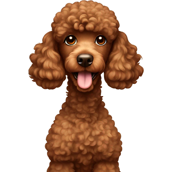 Brown poodle emoji