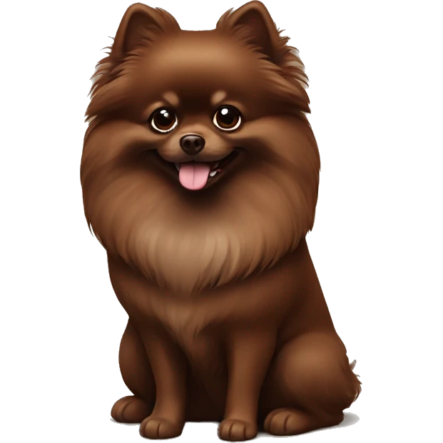 Chocolate Pomeranian emoji