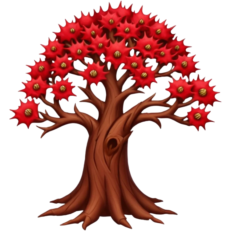 red thorn tree emoji