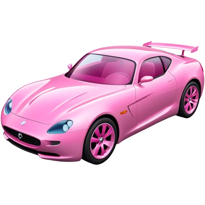 car with pink exterior emoji