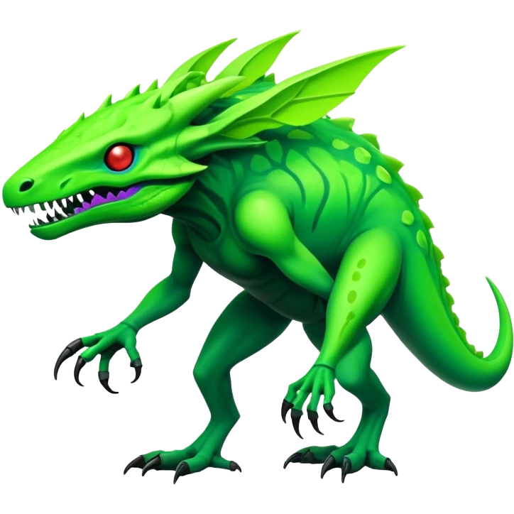  futuristic lush cool edgy neon Fionbri-Vernid-ET-creature (full body) emoji