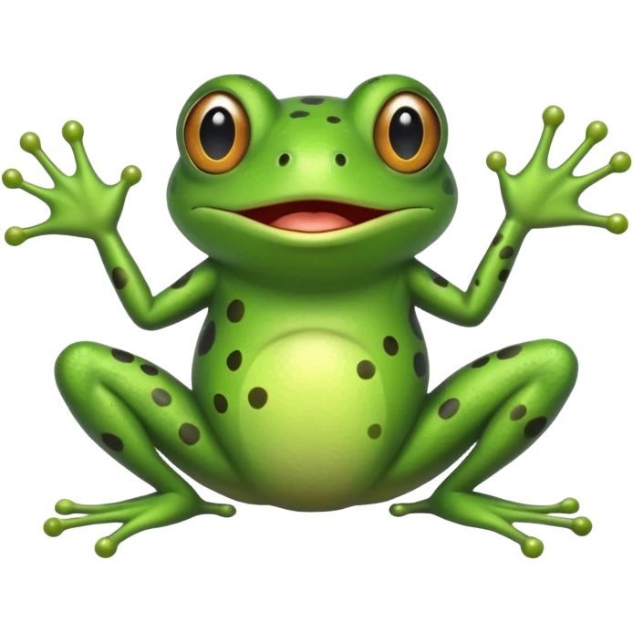 Frog breaking wind showing wind from bum emoji