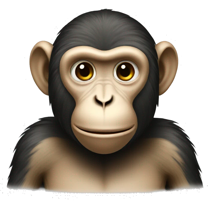 Monkey and white  emoji