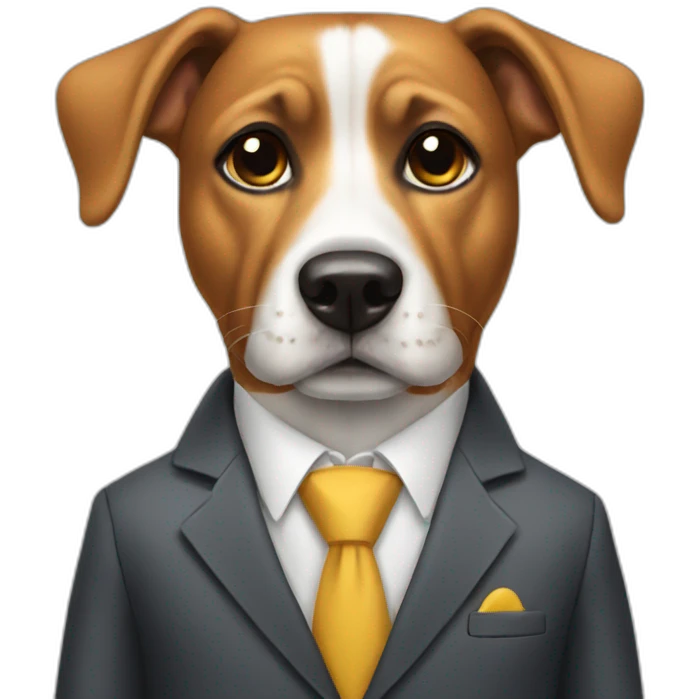 dog wearing suit emoji