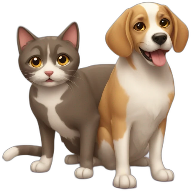 cat and dog emoji