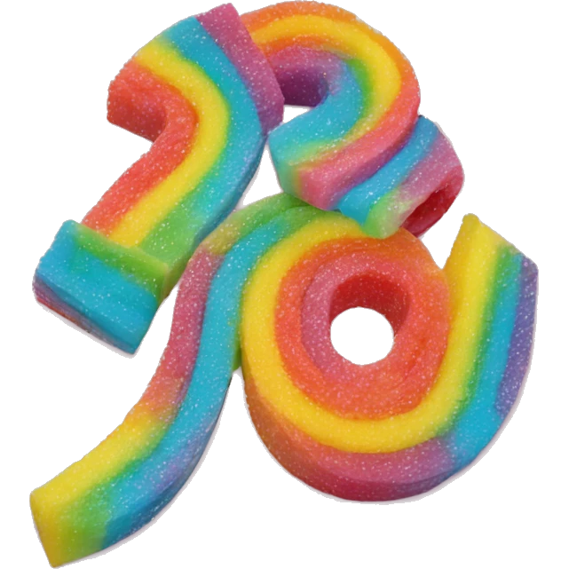 rainbow belt sour candy emoji