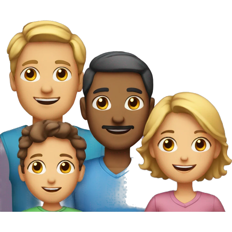 Family of 5 with three kids - 21 Male, 17 Female & 13 Male emoji