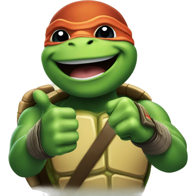 ninja turtle thumbs up emoji