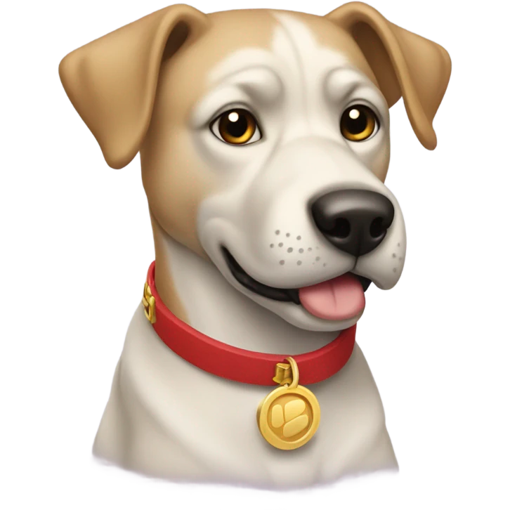 Perro con collar de oro emoji