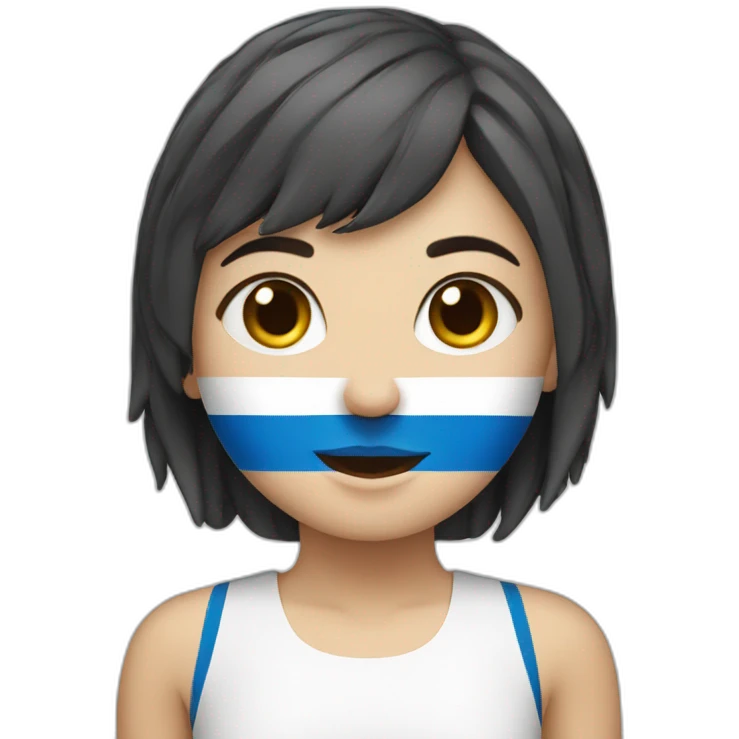 girl swimmer with Estonian flag emoji