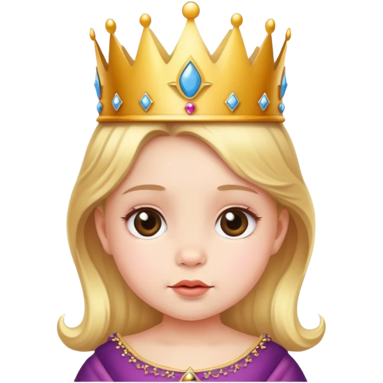 baby girl with crown  emoji